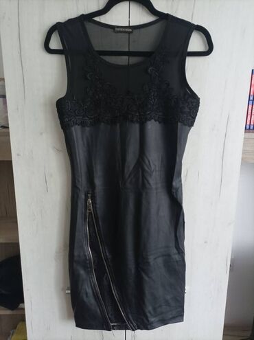 ženske jakne eko koža: Fashion M (EU 38), color - Black, Evening, Without sleeves