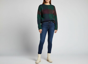 sweter z kwadratów: Светр жіночий, розмір 3XL