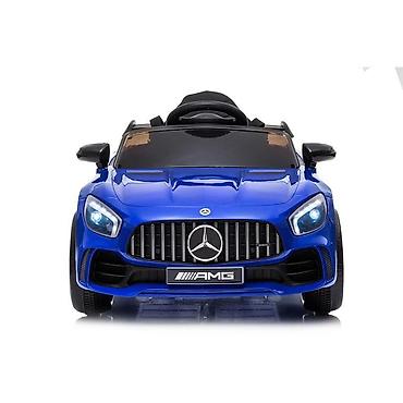 replike satova: Mercedes GTR R+ AMG – Plavi, auto na akumulator za decu (licencirani — 2