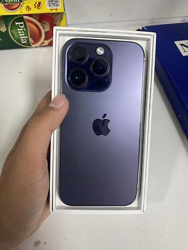 IPhone 14 Pro, Б/у, 256 ГБ, Deep Purple, Коробка, 88 %
