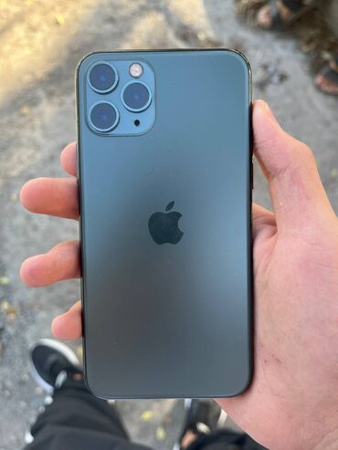 телефон айыфон: IPhone 11 Pro, Колдонулган, 64 ГБ, Заряддоочу түзүлүш, Кабель, Коргоочу айнек