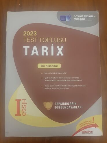 İnformatika: Ümumi Tarix Testlər 11-ci sinif, DİM, 1-ci hissə, 2023 il