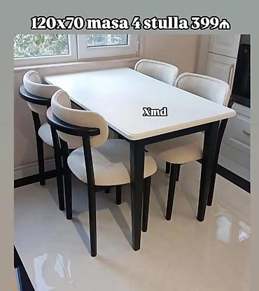 tarsofka aparati narxi: 120x70 ölçülü yemək masası və 4 ədəd stul dəsti. Xüsusiyyətlər: - — 1