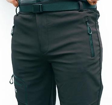 Trenerke: Muške planinarske/trekking pantalone – crne - Softshell materijal — 3