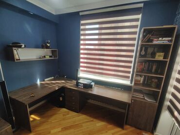 Мебель на заказ: Ofis/iş otağı üçün modul mebel dəsti Tərkib: - L formalı geniş iş