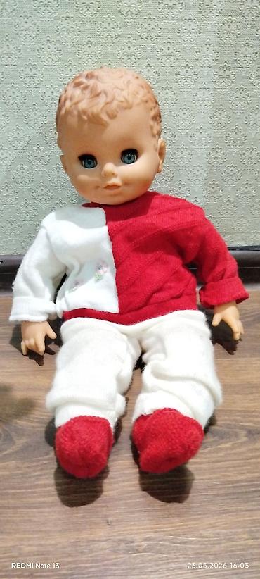 oyuncaq ayi sekilleri: Qədim vintaj ГДР1970-1980ci il istehsalı olan pis kukla. - Material — 1