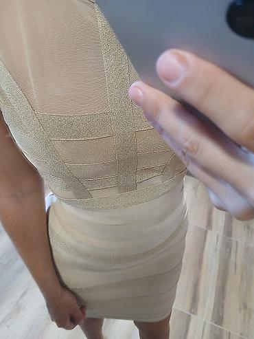 Haljine: Zlatna bandage haljina, svečana haljina,midi s velicina Na — 7