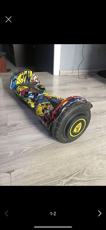scooter ucuz: Hoverboard (giroskuter) – rəngli “graffiti” dizaynlı, geniş təkərli — 1