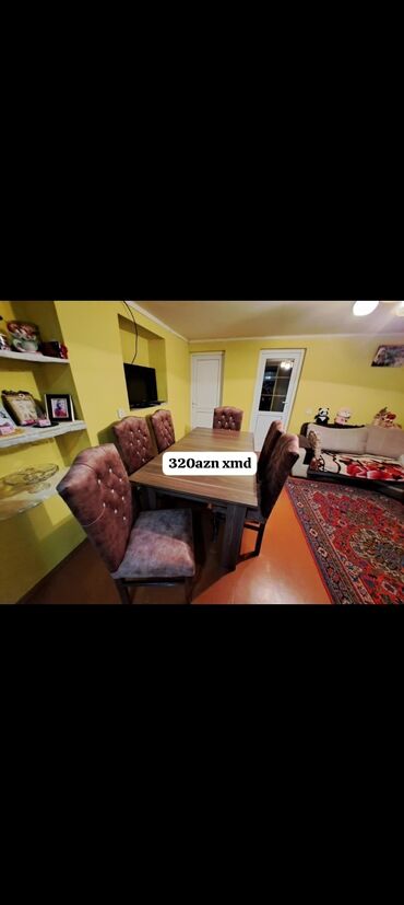 Masa və oturacaq dəstləri: Qonaq otağı üçün, Yeni, Açılmayan, Dördbucaq masa, 6 stul -da lalafo.az — 5 Masa və oturacaq dəstləri: Qonaq otağı üçün, Yeni, Açılmayan, Dördbucaq masa, 6 stul — 5