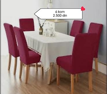 Prekrivači za nameštaj: 🍃Navlake za stolice🍃 🍃Paket sadrži 6 komada 🍃Materijal-pliš 🍃Cena-2500 — 2
