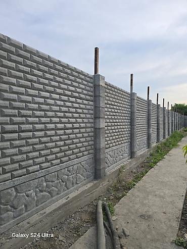 Бетонные еврозаборы: Бетонный еврозабор, Односторонний, Новый, В розницу, Оптом,Наличный расчет — 7