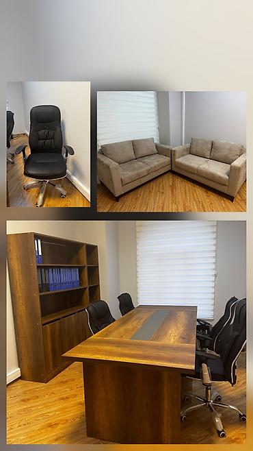 Ofis mebel dəsti YENİ Satılır 2900₼ Dəstə daxildi: masa 4 kreslo — 1