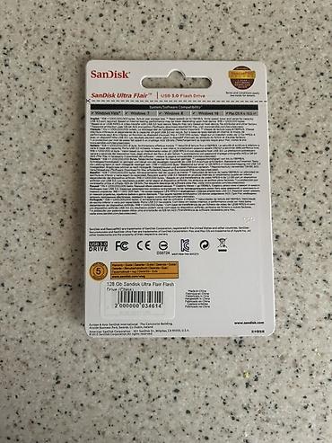 komputer manitorlari: SanDisk Ultra Flair USB 3.0 Flash Drive – 128 GB - Yaddaş tutumu: 128 — 2