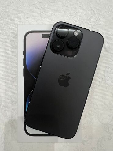 Apple iPhone: IPhone 14 Pro, 128 GB, Qara, Barmaq izi, Face ID, Sənədlərlə