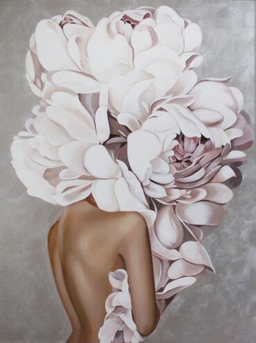 Şəkillər, tablolar: 🖼️Tək tablo. 🌷Xanım portreti.🌷 👁️Kətan, yağlı boya. 💙Qiymətlər ölçü — 4