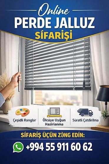 perdələr: Online Perde Jalluz sifarişi - Çeşidli rənglər - Ölçüyə uyğun — 1