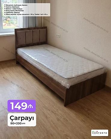 Çarpayı – 90×200 sm • Mexanizm: açılmayan, bazasız • Sıyırma