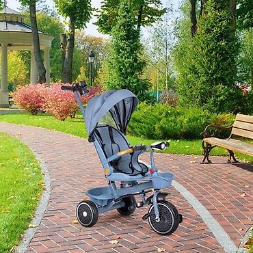 elite ranac: ECOTOYS 2u1 tricikl sa rotirajućim sedištem i sklopivom tendom – Blue — 1