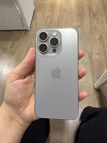 prodat iphone: IPhone 15 Pro, 256 GB, Natural Titanium, Barmaq izi, Face ID — 1