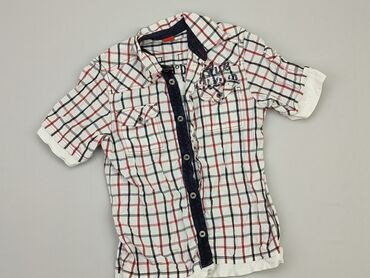 Shirts: Shirt 10 years, condition - Good, pattern - Cell, color - White