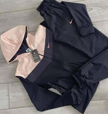 Sweatsuit Sets: Nike, 2XL (EU 44), 3XL (EU 46), 4XL (EU 48), Single-colored, color - Black