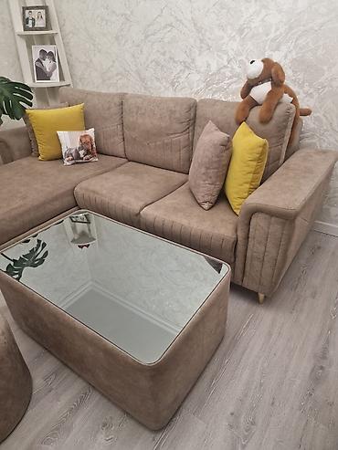 Ev üçün mebel: İşlənmiş, Künc divan, Qonaq otağı üçün, Açılmayan — 2