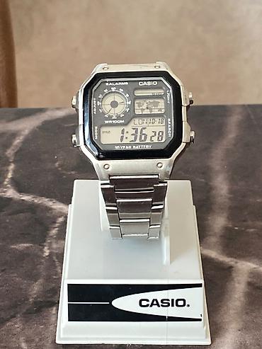 elektrikli saat: İşlənmiş, Qol saatı, Casio, rəng - Gümüşü — 4