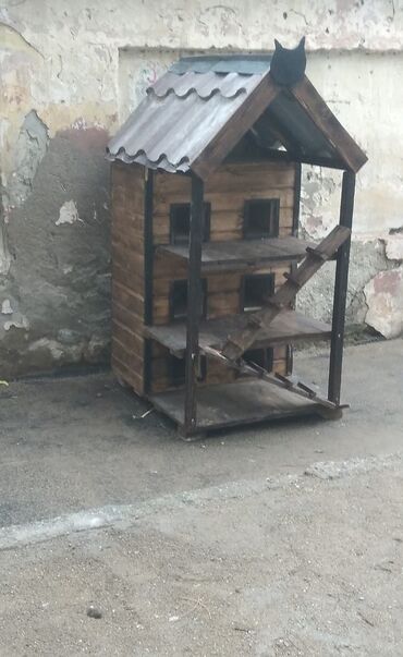 Yuvalar: Məhsul: Açıq havada istifadə üçün taxta pişik evi Təsvir: - Küçə və — 13