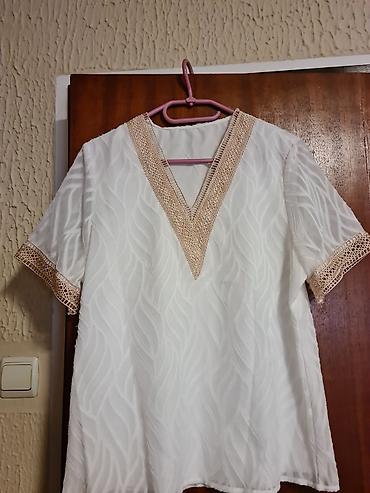 odeca za zene: Komplet ženske garderobe – 4 komada: 1) Svetloplava bluzа: lepršava — 2