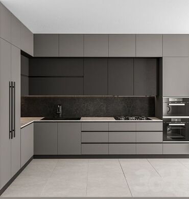 Sifarişlə mətbəx mebeli: Sifarişlə mətbəx dəsti, Özü çəkən petlələr, Mat laminat, Kredit var, Pulsuz çatdırılma, Rayonlara çatdırılma — 3