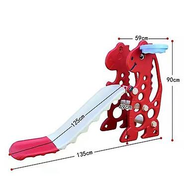 Детские горки: Детская горка «Динозаврик» для дома и улицы. - Габариты: длина — 1