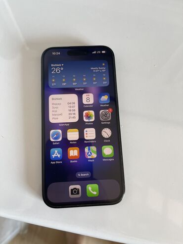 купить бу айфон 15 про: IPhone 15 Pro, Колдонулган, 256 ГБ, Black Titanium, Коргоочу айнек, Каптама, 80 %