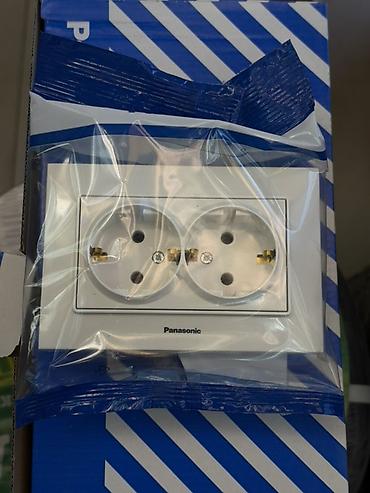 Розетка, С заземлением, Panasonic, Встроенные, 2 гнезда