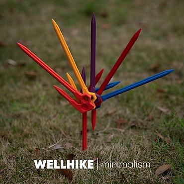 радужные: Радужные колышки-конструктор (оранжевый), 20см, WELLHIKE (WK050503) - — 4