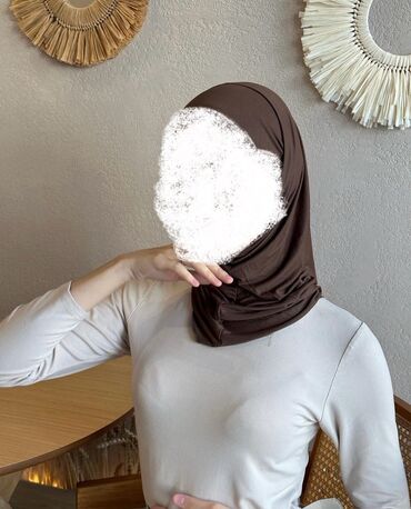 готовый хиджаб: Платок, Готовый, Однотонный