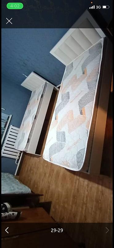 Односпальная кровать с матрасом, идеально подходящая для спальни at lalafo.kg Односпальная кровать с матрасом, идеально подходящая для спальни