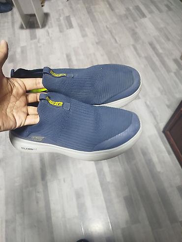 скетчерс мужские: Мужские кроссовки, 42, Skechers, Б/у, цвет - Синий, Платная доставка — 2