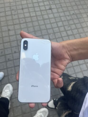 IPhone X, Серебристый, Битый