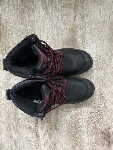 черные мужские ботинки: Ботинки, демисезонные, на байке, кожзаменитель, бу, в отличном