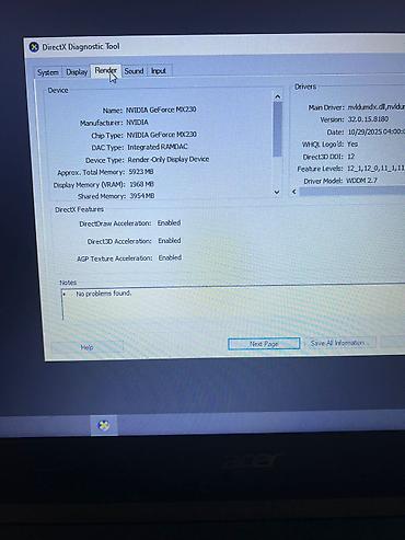predator notebook: Prosessor: İntel core i5 10210U Ram: 8gb DDR4 Yaddaş: 1Tb HDD + 256gb — 3