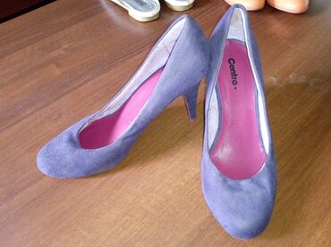 женские замшевые балетки: Туфли 38, цвет - Фиолетовый
