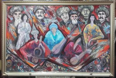 пэчворк лоскутное одеяло: Картина . размер 120/150 см .холст масло. Роза Аманова на фоне "