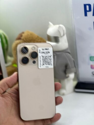 bluetooth клавиатура и мышь для телефона: IPhone 16 Pro, Колдонулган, 256 ГБ, Desert Titanium, Коргоочу айнек, Каптама, Куту, Бөлүп төлөө менен, 93 %