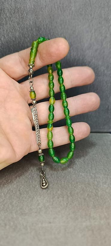 Təsbehlər: Məhsul: Təsbeh dəsti - Naxışlı metal imaməli və zəncirli təsbeh - — 5
