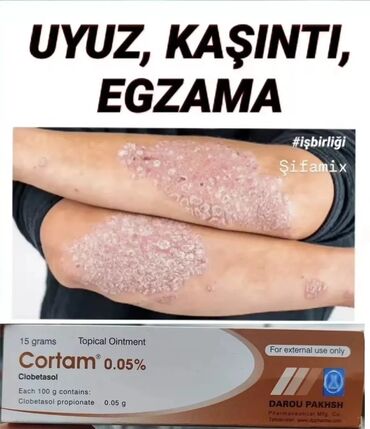 Свадебные платья и аксессуары: Cortam 0.05% klobetasol tərkibli topikal məlhəm qaşınma və ekzema kimi