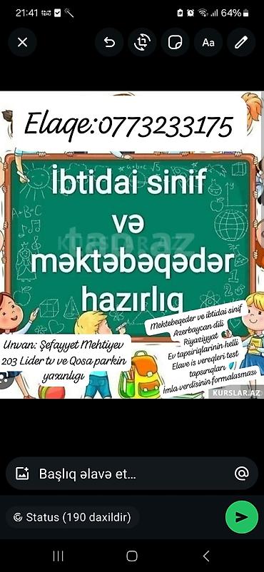 qapilar ev: Məktəbəqədər və ibtidai sinif hazırlığı, Azərbaycan dili — 1