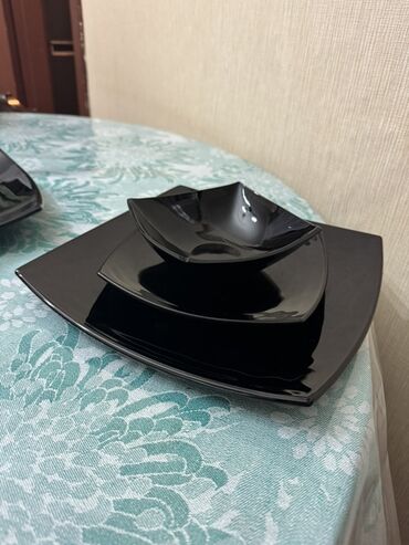 Nahar dəstləri və servizlər: Nahar dəsti, rəng - Qara, Şüşə, 6 nəfərlik — 2