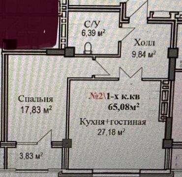 агенство недвижимости ош: 2 бөлмө, 65 кв. м, Элитка, 11 кабат, ПСО (өзү оңдоп түзөтүп бүтүү үчүн)