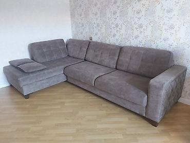 divan çarpayı: Künc divan, İşlənmiş, Açılan, Bazalı, Vеlur parça — 1