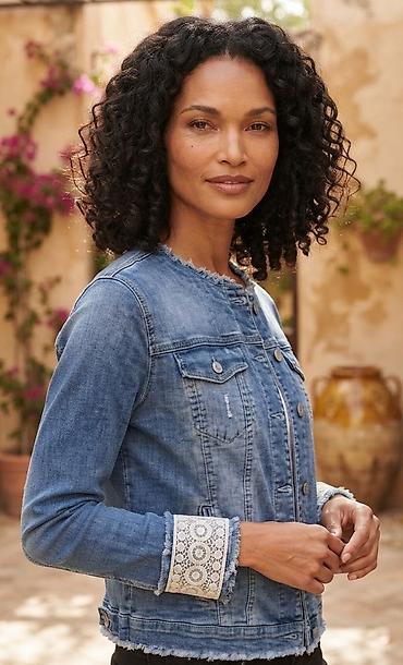 killah jeans: Džins jakna sa čipkanim detaljima - Materijal: klasični svetloplavi — 1